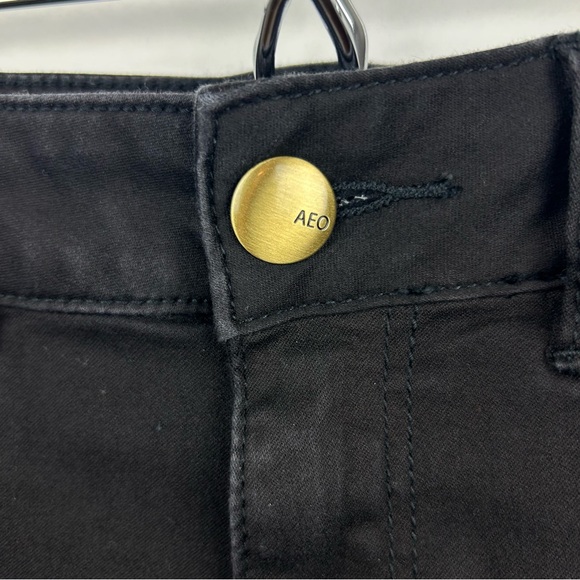 American Eagle Black Hi Rise Shortie Shorts Size 10 - Picture 5 of 10